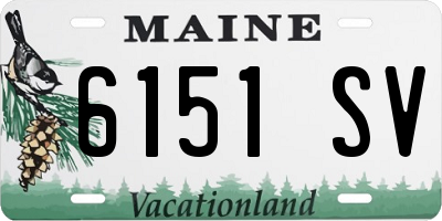 ME license plate 6151SV