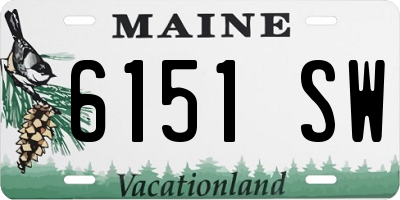 ME license plate 6151SW