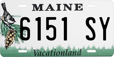 ME license plate 6151SY