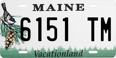 ME license plate 6151TM