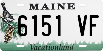 ME license plate 6151VF