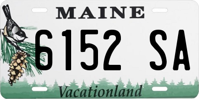 ME license plate 6152SA