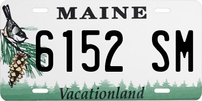 ME license plate 6152SM