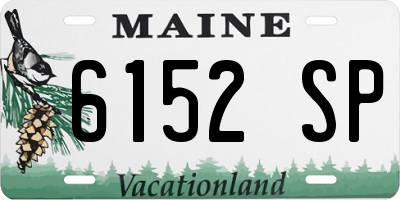 ME license plate 6152SP