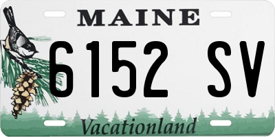 ME license plate 6152SV