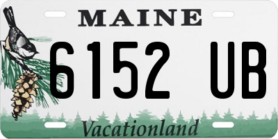 ME license plate 6152UB