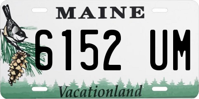 ME license plate 6152UM