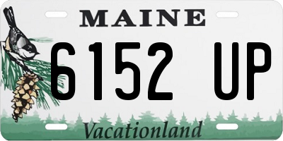 ME license plate 6152UP