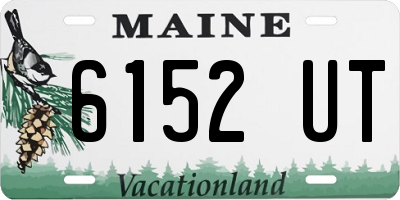 ME license plate 6152UT