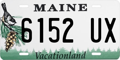 ME license plate 6152UX