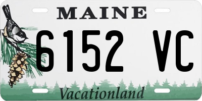 ME license plate 6152VC
