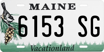 ME license plate 6153SG