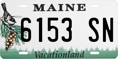 ME license plate 6153SN