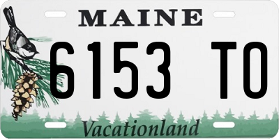 ME license plate 6153TO