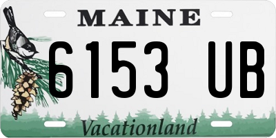 ME license plate 6153UB