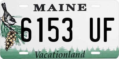 ME license plate 6153UF