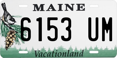 ME license plate 6153UM