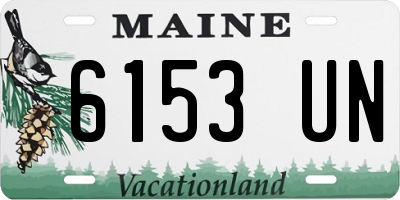 ME license plate 6153UN