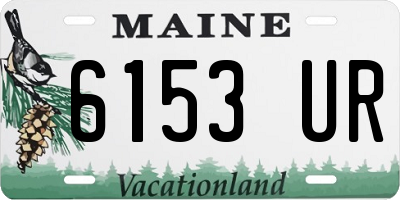 ME license plate 6153UR