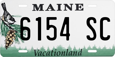 ME license plate 6154SC