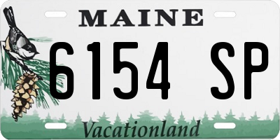 ME license plate 6154SP