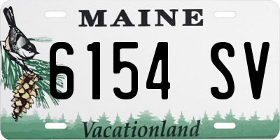 ME license plate 6154SV