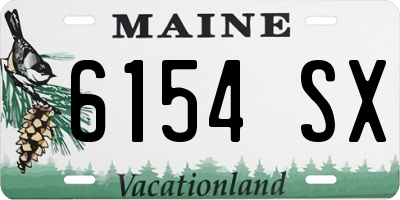 ME license plate 6154SX