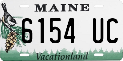 ME license plate 6154UC