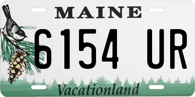 ME license plate 6154UR