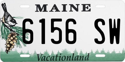 ME license plate 6156SW