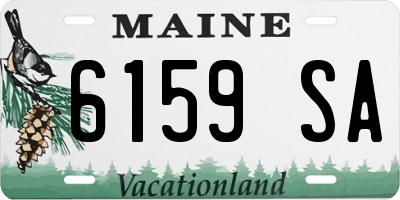 ME license plate 6159SA