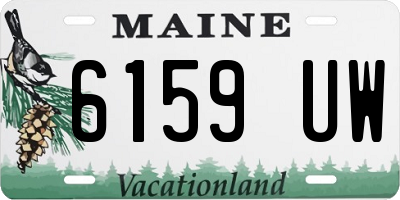 ME license plate 6159UW