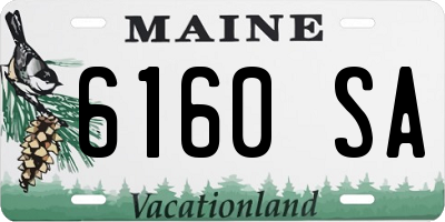 ME license plate 6160SA