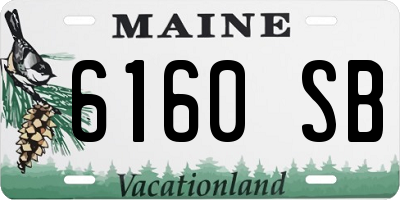 ME license plate 6160SB