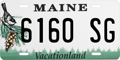 ME license plate 6160SG