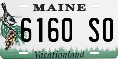 ME license plate 6160SO