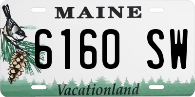 ME license plate 6160SW