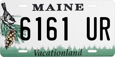 ME license plate 6161UR