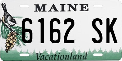 ME license plate 6162SK