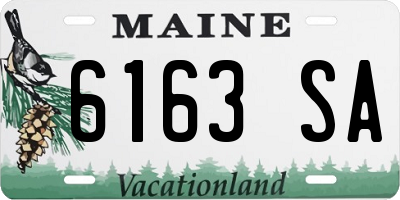 ME license plate 6163SA