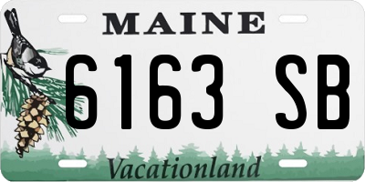 ME license plate 6163SB