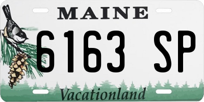 ME license plate 6163SP