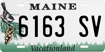 ME license plate 6163SV