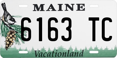 ME license plate 6163TC