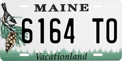 ME license plate 6164TO