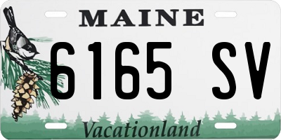ME license plate 6165SV