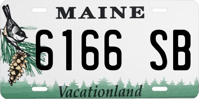 ME license plate 6166SB