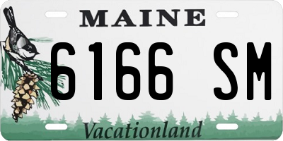 ME license plate 6166SM