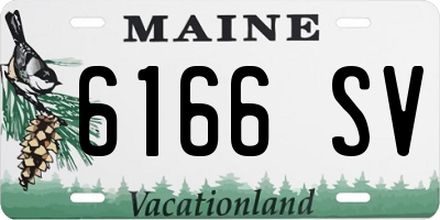 ME license plate 6166SV