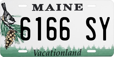 ME license plate 6166SY